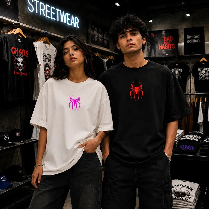 UrbanDrip Web of Us Couple T-Shirt Set β Matching Couple Pack