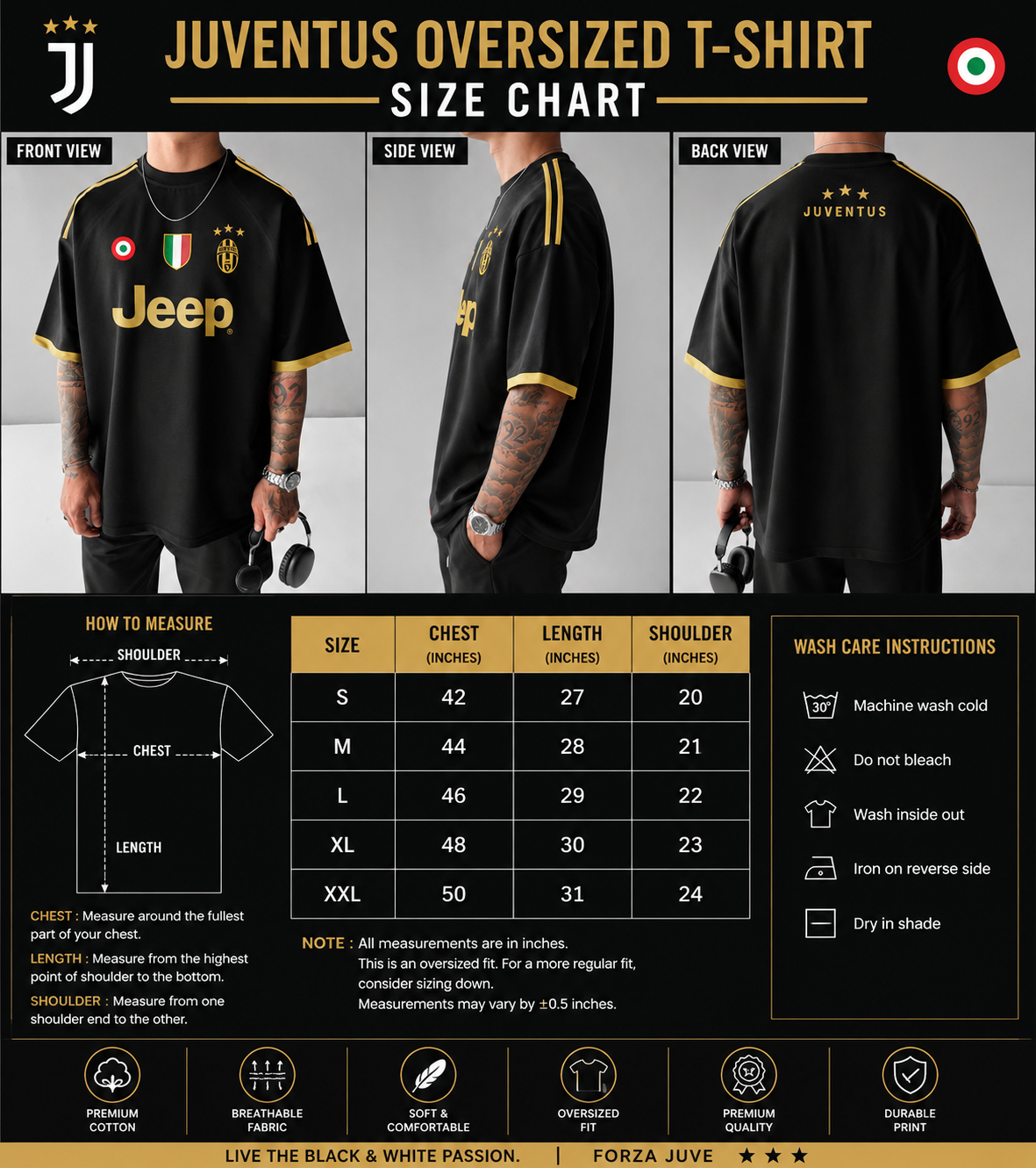 Juventus Football Club Oversized Tee