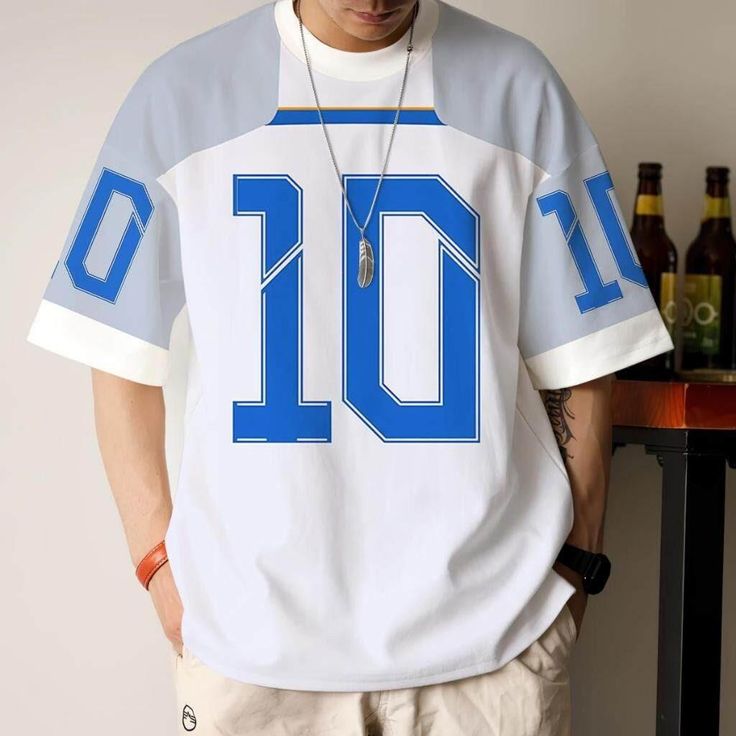 Vintage Sports Jersey Style Oversized Tee