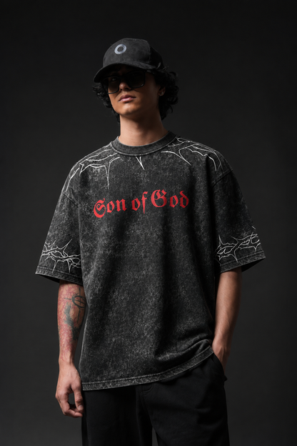 Son of God Acid Wash Oversized T-Shirt- BY UrbanDrep