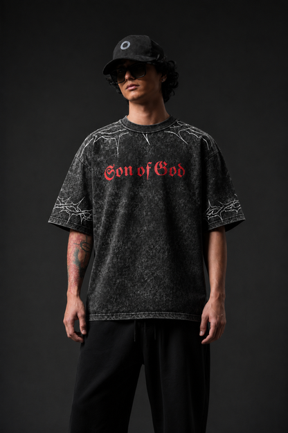 Son of God Acid Wash Oversized T-Shirt- BY UrbanDrep