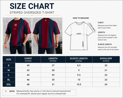 Barcelona Vintage Football Oversized Tee