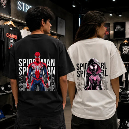 UrbanDrip Web of Us Couple T-Shirt Set – Matching Couple Pack