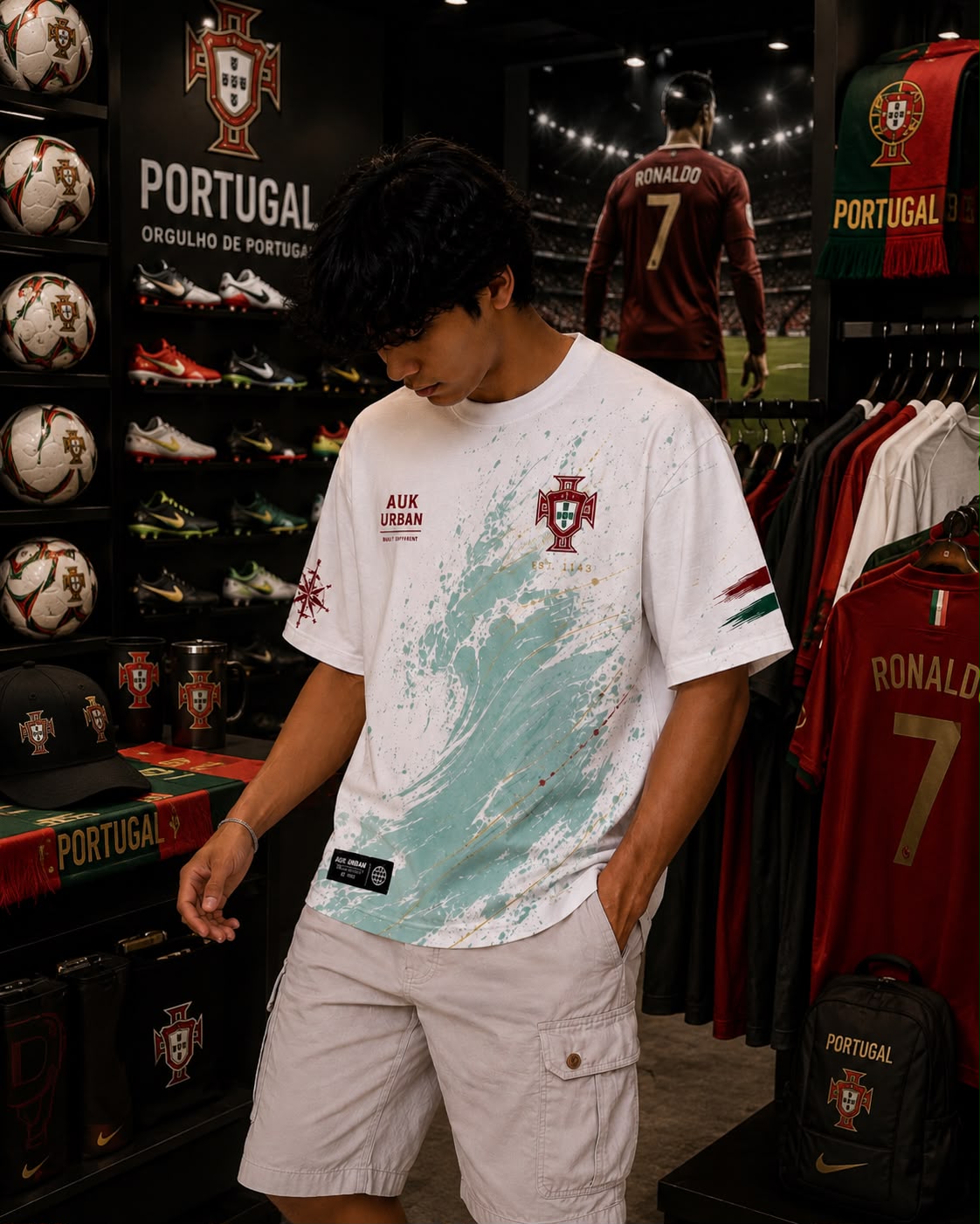 PORTUGAL RONALDO 07 OVERSIZED T-SHIRT – 240 GSM