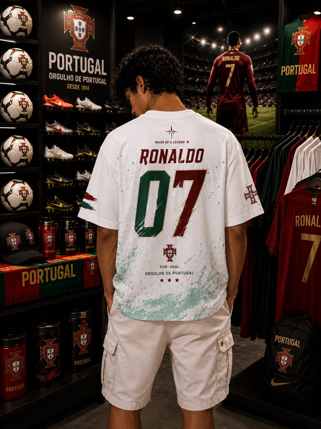 Ronaldo 07 Portugal Edition Oversized Football Tee