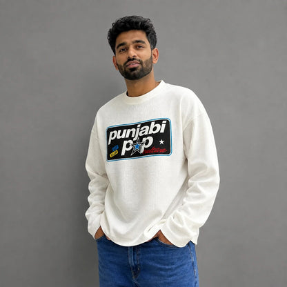 UrbanDrip Premium Waffle Texture Oversized T-Shirt – Off White