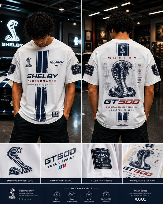 GT 500 HERITAGE OVERSIZED BLACK T-SHIRT | PREMIUM HEAVYWEIGHT COTTON STREETWEAR – 220 GSM