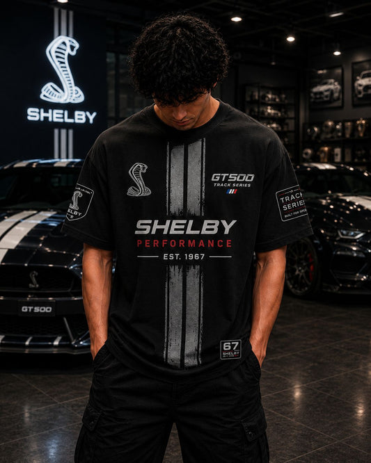 GT 500 HERITAGE OVERSIZED BLACK T-SHIRT | PREMIUM HEAVYWEIGHT COTTON STREETWEAR – 220 GSM